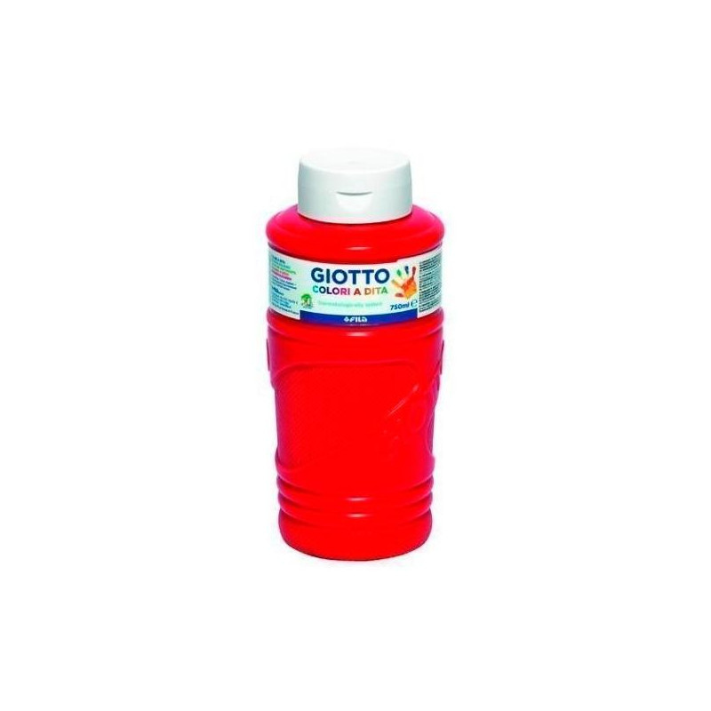 (F472910) GIOTTO PINTURA DE DEDOS DE 750 ML COLOR ROJO