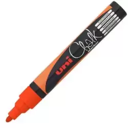 (264630000/140038000) UNIBALL MARCADOR DE TIZA LÍQUIDA CHALK PWE-5M NARANJA FLÚOR CAJA 6 UD