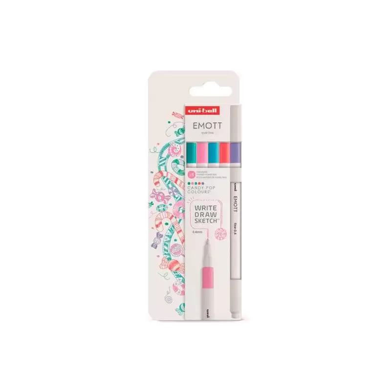 (302422260) UNIBALL EMOTT ROTULADORES DE ESCRITURA Y DIBUJO COLORES DULCES ESTUCHE 5 UD