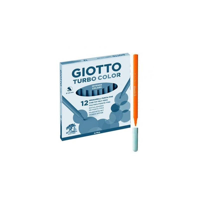 (F485005) GIOTTO ROTULADORES TURBO COLOR NARANJA ESTUCHE 12 UD