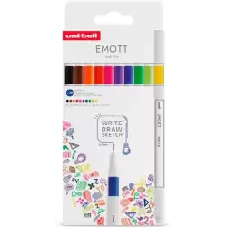 (302422268) UNIBALL EMOTT ROTULADORES DE ESCRITURA Y DIBUJO COLORES ESENCIALES ESTUCHE 10 UD