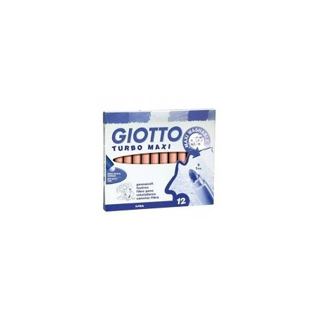 (F456028) GIOTTO ROTULADORES TURBO MAXI AZUL CIELO ESTUCHE 12 UD
