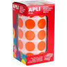 (11488) APLI GOMETS REDONDOS 20MM ROLLO NARANJA