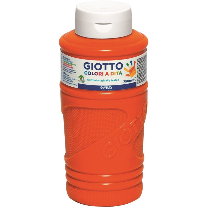 (F472905) GIOTTO PINTURA DE DEDOS DE 750 ML COLOR NARANJA