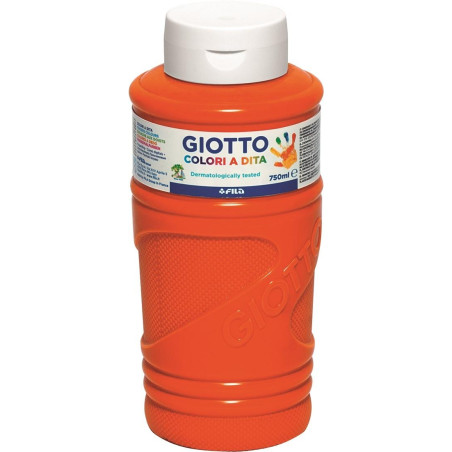 (F472905) GIOTTO PINTURA DE DEDOS DE 750 ML COLOR NARANJA