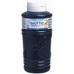 (F472924) GIOTTO PINTURA DE DEDOS DE 750 ML COLOR NEGRO