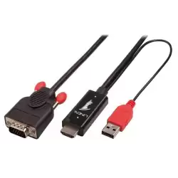 (41456) LINDY CABLE CONVERSOR HDMI  A VGA NEGRO 2