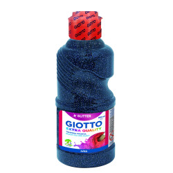 (F53120800) GIOTTO TÉMPERA GLITTER AZUL OSCURO BOTELLA 250 ML