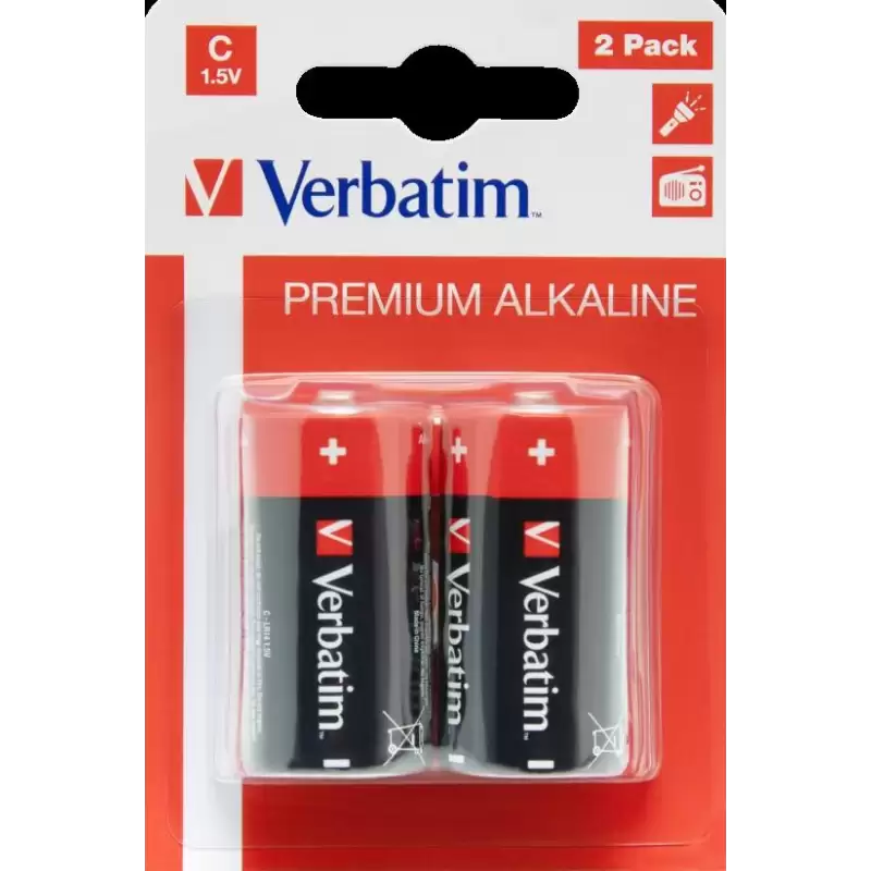 (49922) VERBATIM PILAS ALCALINAS C - LR14 - PACK 2 UDS