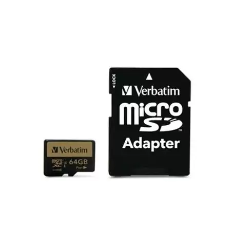 (44034) VERBATIM PRO+ U3 MICRO SDXC CARD 64GB C/ADAPTADOR