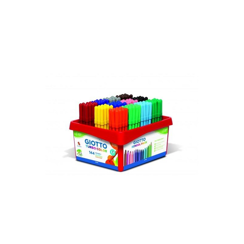 (F523800) GIOTTO ROTULADORES TURBO COLOR SURTIDOS SCHOOLPACK 144 UD