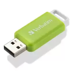 (49454) VERBATIM PENDRIVE V DATABAR 32GB HI-SPEED RETRÁCTIL USB 2.0 VERDE