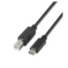 (A107-0053) AISENS CABLE USB 2.0 IMPRESORA 3A TIPO USB-C/M - B/M NEGRO 1