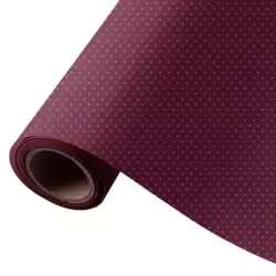 (3150201R) WONDER PAPEL DE REGALO BOBINA 62CM X 80M 4KG TODO AÑO BURDEOS / ROMBOS ORO