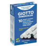 (F538700) GIOTTO TIZAS ROBERCOLOR ANTIPOLVO BLANCO CAJA 10 UD