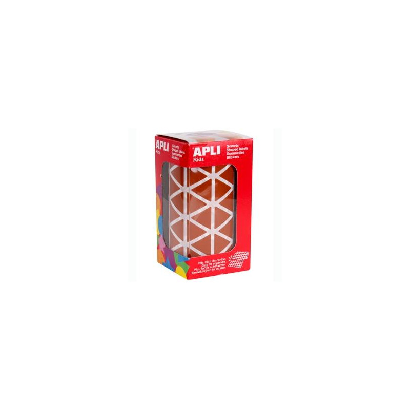 (11496) APLI GOMETS TRIANGULARES 20MM ROLLO MARRÓN -ROLLO 2832 UNIDADES-