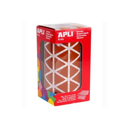 (11496) APLI GOMETS TRIANGULARES 20MM ROLLO MARRÓN -ROLLO 2832 UNIDADES-