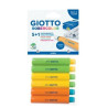 (F692300) GIOTTO PORTATIZAS DE PLÁSTICO COLORES SURTIDOS BLÍSTER 5+1 UD