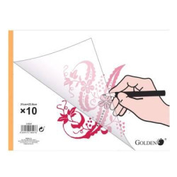 (318047) GOLDEN BLOC PAPEL VEGETAL ENCOLADO 10 HOJAS 70 GR. 31X24CM