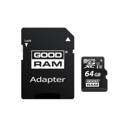 (M1AA-0640R12) GOODRAM TARJETA DE MEMORIA MICRO SDXC UHS-I 64GB C10 R100 C/ADAPTADOR