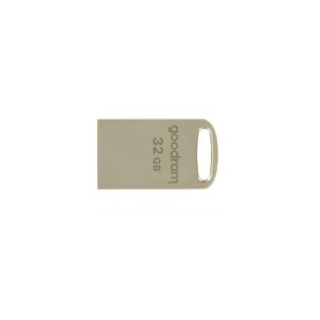 (UPO3-032) GOODRAM PENDRIVE METAL USB FLASH DRIVE 32GB C/RANURA PARA COLGAR Y LLAVERO USB 3.0 PLATA
