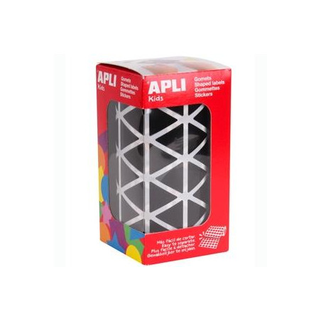 (11497) APLI GOMETS TRIANGULARES 20MM ROLLO NEGRO -ROLLO 2832 UNIDADES-