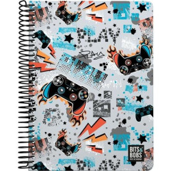 (16512476) GRAFOPLÁS CUADERNO PL3 80H CUARTO 90GR 4X4MM 5 BANDAS COLOR TAPA PP BITS&BOBS 23 PLAY