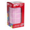 (11499) APLI GOMETS CUADRADOS 20MM ROLLO ROSA -ROLLO 1770 UNIDADES-