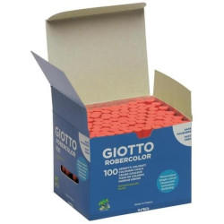 (F539603) GIOTTO TIZA ROBERCOLOR ROJO ANTIPOLVO CAJA DE 100