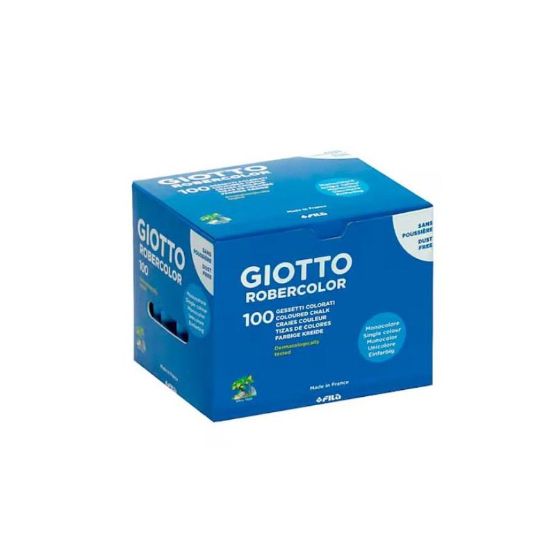 (F539605) GIOTTO TIZA ROBERCOLOR AZUL ANTIPOLVO CAJA DE 100
