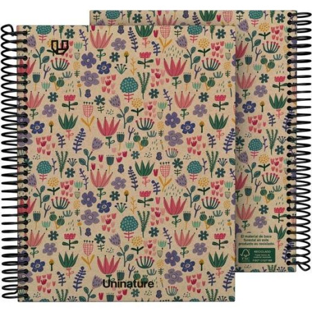 (88510004) GRAFOPLÁS CUADERNO ESPIRAL A5 80H 4X4 90GR KRAFT Y CARTÓN RECICLADO UNINATURE HOLANDA