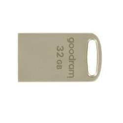 (UPO3-032) GOODRAM PENDRIVE METAL USB FLASH DRIVE 32GB C/RANURA PARA COLGAR Y LLAVERO USB 3.0 PLATA