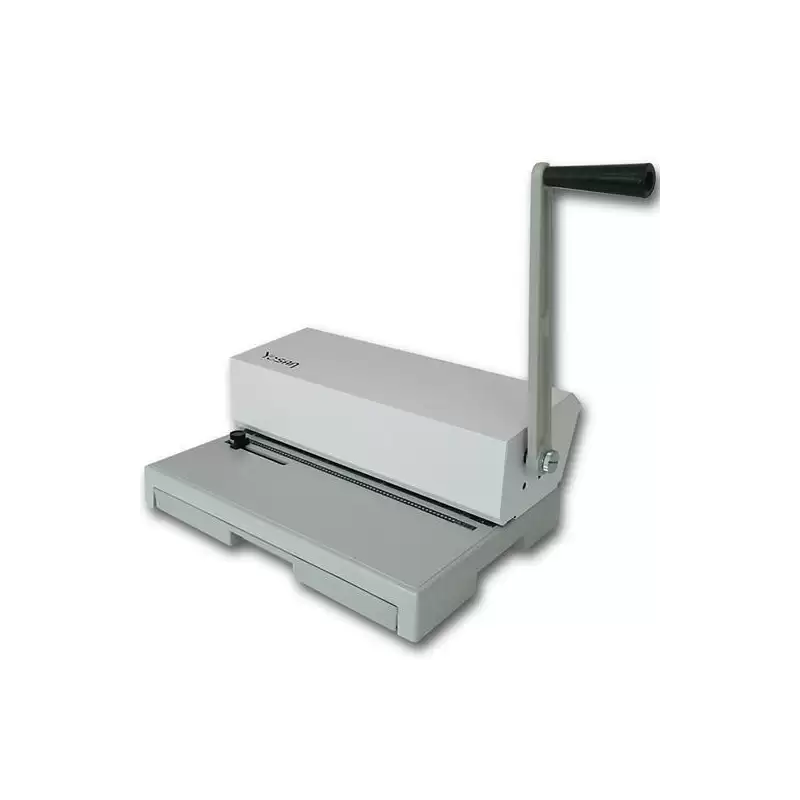 (3036PERES) YOSAN ENCUADERNADORA 56 (PASO 4:1) ESPIRAL MANUAL FOLIO APAISADO GRIS