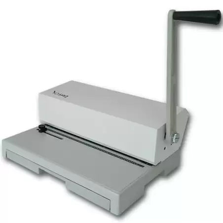 (3036PERES) YOSAN ENCUADERNADORA 56 (PASO 4:1) ESPIRAL MANUAL FOLIO APAISADO GRIS