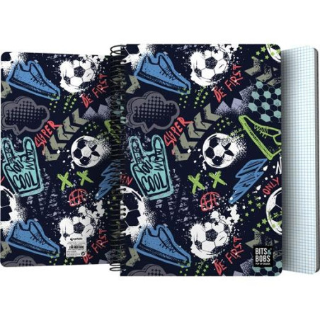 (16502217) GRAFOPLÁS CUADERNO ESPIRAL FOLIO 80H 4X4MM 90GR TAPA PP BITS&BOBS MATCH