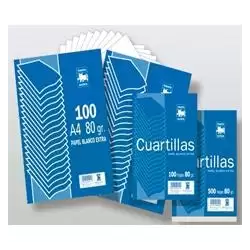 (1022/100-A4-G) ZORRILLA PAPEL 100H TAURO A4 80GR LISO BLANCO EXTRA