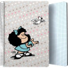 (16502226) GRAFOPLÁS CUADERNO ESPIRAL FOLIO 80H 4X4MM 90GR TAPA PP MAFALDA BIRD