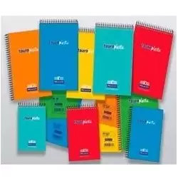 (782-N) ZORRILLA BLOC DE BOLSILLO TAUROPLASTIC PREMIER 1/12 80H 63GR CUADROS NATURAL T/ PP COLORES SURTIDOS