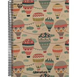 (88502302) GRAFOPLÁS CUADERNO ESPIRAL A4 80H 4X4 90GR KRAFT Y CARTÓN RECICLADO UNINATURE CAPADOCIA
