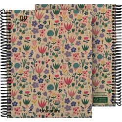 (88510004) GRAFOPLÁS CUADERNO ESPIRAL A5 80H 4X4 90GR KRAFT Y CARTÓN RECICLADO UNINATURE HOLANDA