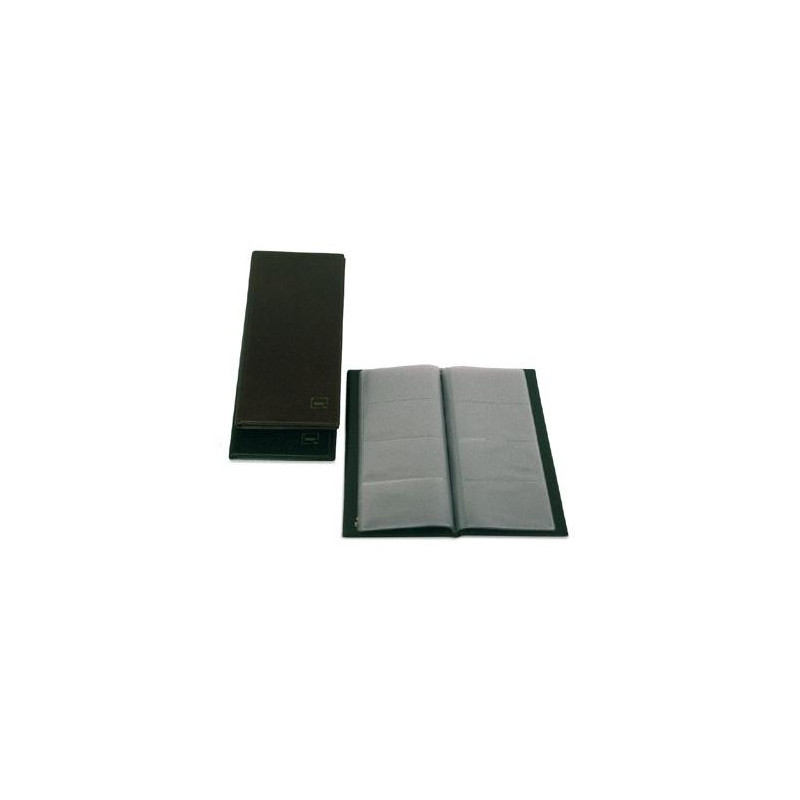 (03771010) GRAFOPLÁS PORTATARJETAS AMERICANO BASIC 290X140MM PARA 160 TARJETAS DE 105X68MM PVC NEGRO