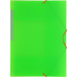 (04801221) GRAFOPLÁS CARPETA CON GOMAS COLORGRAF FOLIO 3 SOLAPAS PP VERDE TRANSLÚCIDO