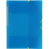 (04801230) GRAFOPLÁS CARPETA CON GOMAS COLORGRAF FOLIO 3 SOLAPAS PP AZUL TRANSLÚCIDO