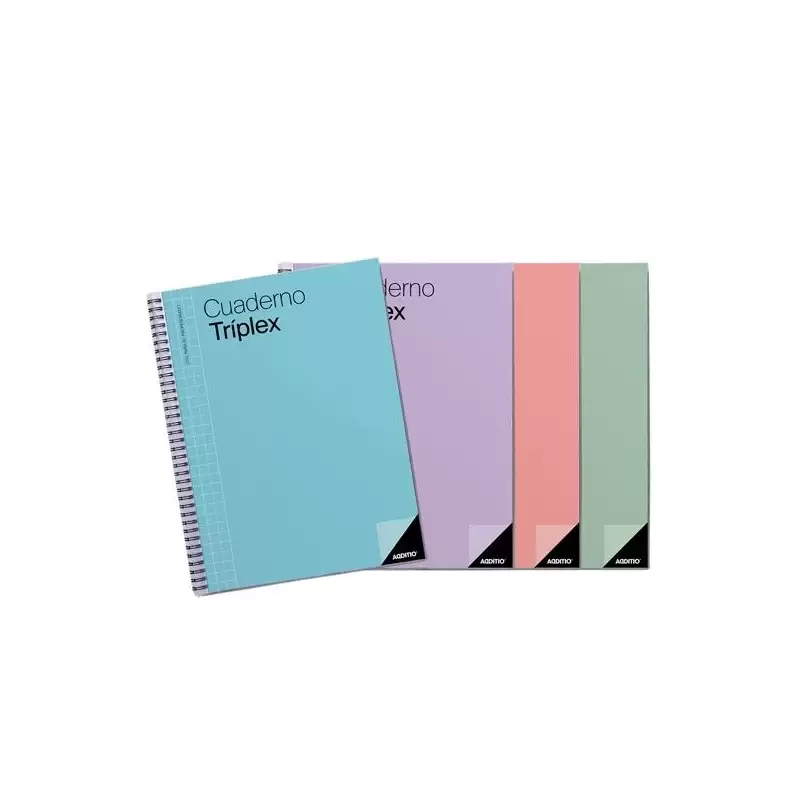 (P192) ADDITIO CUADERNO TRIPLEX PARA EL PROFESORADO ESPIRAL DOBLE 144 PÁGINAS PVC C/SURTIDOS