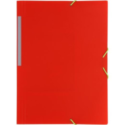 (04801251) GRAFOPLÁS CARPETA CON GOMAS COLORGRAF FOLIO 3 SOLAPAS PP ROJO TRANSLÚCIDO