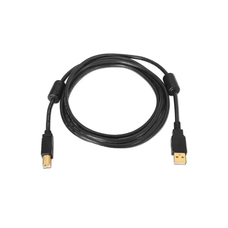 (A101-0011) AISENS CABLE USB 2.0 IMPRESORA ALTA CALIDAD CON FERRITA TIPO A/M - B/M NEGRO 5