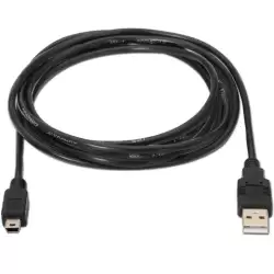 (A101-0025) AISENS CABLE USB 2.0 TIPO A/M - MINI B/M NEGRO 1