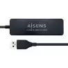 (A104-0402) AISENS HUB USB 2.0 TIPO A/M - 4XTIPO A/H NEGRO 30CM