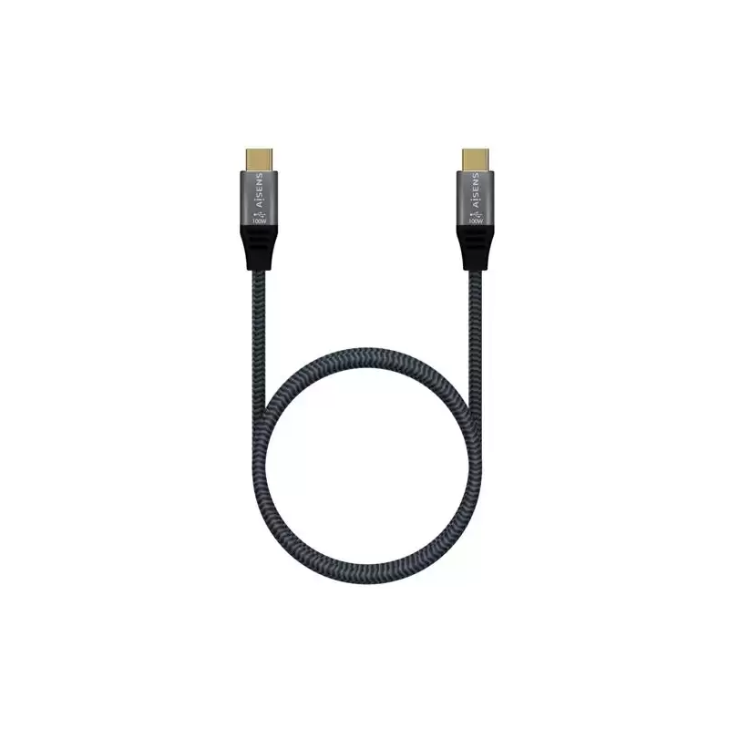 (A107-0671) AISENS CABLE USB 3.2 5A 100W 8K@30HZ TIPO USB-C/M - USB-C/M GRIS 1