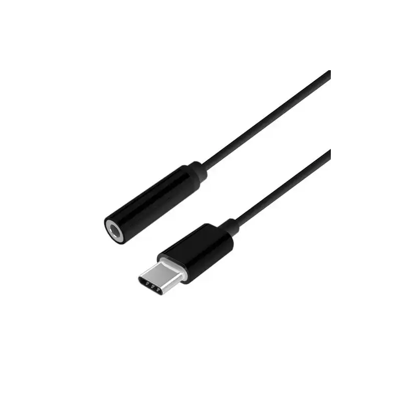 (A109-0385) AISENS CONVERSOR USB-C A AUDIO ESTILO APPLE USB-C/M - JACK 3.5/H NEGRO 15CM